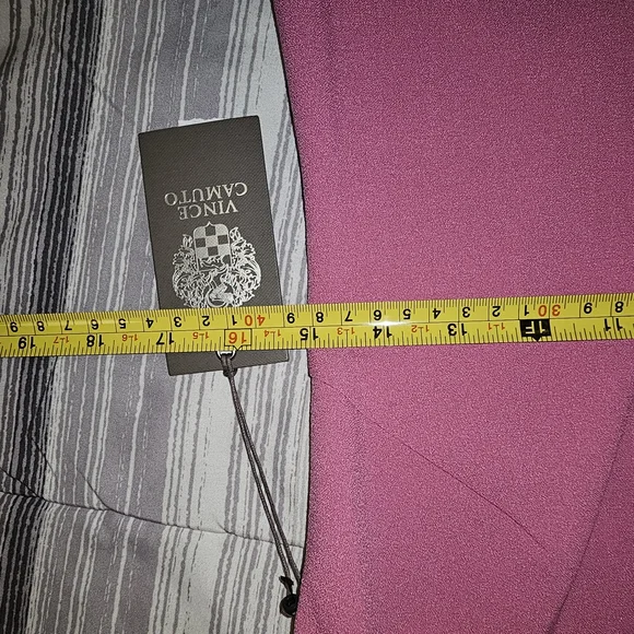 NWT Vince Camuto Pink Embroidered Puff Sleeve Shift Dress Size 0 - Picture 11 of 13